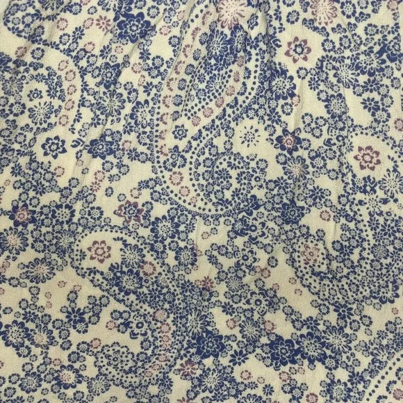 Free People Delfonic Flirty Paisley Romper Size 4 Blue Cross Back Straps Lined - Picture 12 of 12